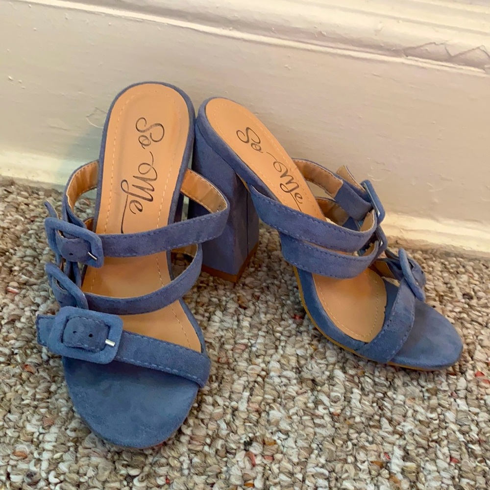 Baby blue heels